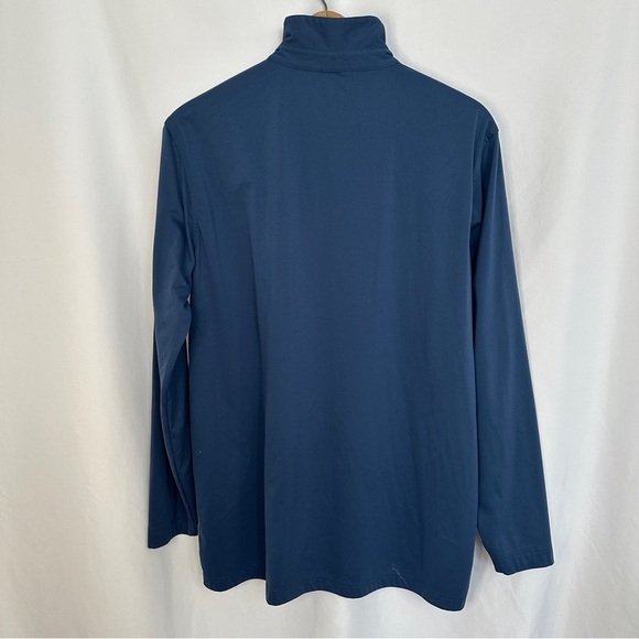 Peter Millar Polo Shirt Long Sleeve Mens XL Navy Performance Preppy Golf Polo - Picture 5 of 12